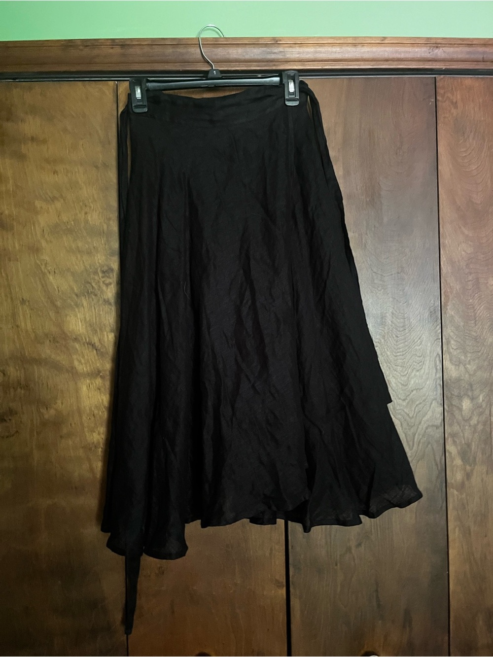 Vitamin A Black Flowing A-Line Skirt